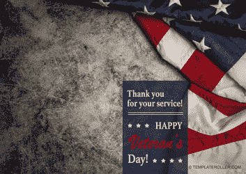 Document preview: Veterans Day Card Template - Flag