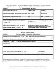 Form MDVA-3 Application for Mdva Surviving Spouse/Dependent Education Benefit - Minnesota, Page 2