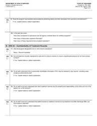 Form F-00276 Behavioral Health Services Recertification Application - DHS 94 Patients Rights and Resolution of Patient Grievances DHS 92 Confidentiality of Treatment Records - Wisconsin, Page 4
