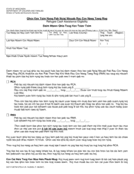 Form DCF-F-DETM13753-H Refugee Cash Assistance Eligibility - Notice of Decision - Wisconsin (Hmong)