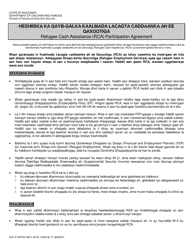Form DCF-F-DETM-15011-M Refugee Cash Assistance (Rca) Participation Agreement - Wisconsin (Somali)