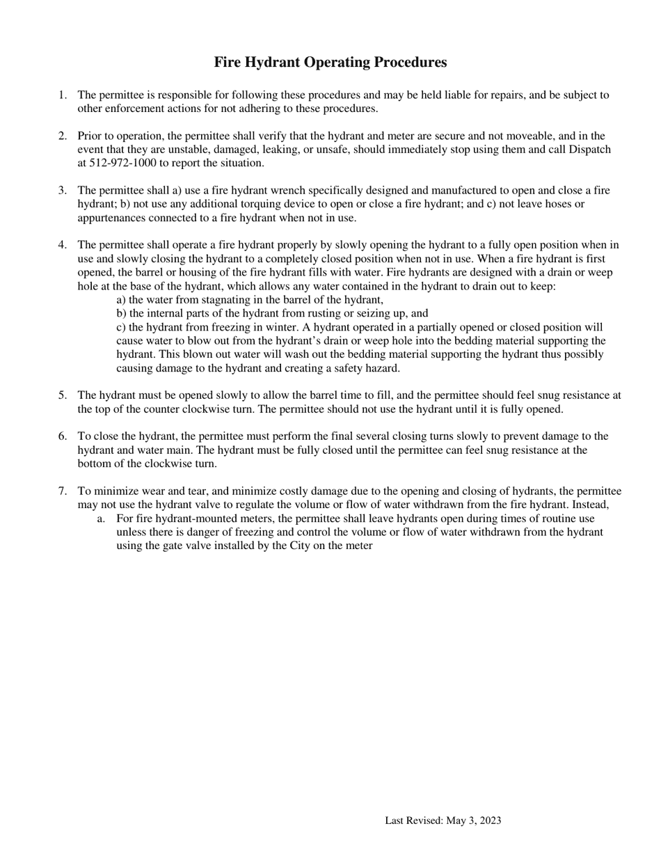 Hydrant Mounted Water Meter Permit - City of Austin, Texas, Page 4