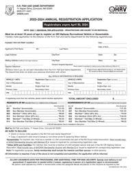 Document preview: Form OHL18004A Annual Registration Application - New Hampshire, 2024