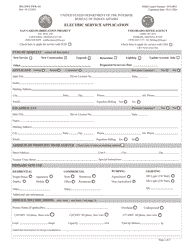 Form BIA-DWP-Pwr-101 Electric Service Application