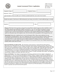 Document preview: Form BIA-DWP-Irr-103 Annual Assessment Waiver Application
