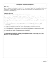 Form BIA-DWP-Irr-103 Annual Assessment Waiver Application, Page 3