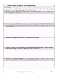 Final Report Form - Feasibility Study Grants - Water Conservation, Reuse and Storage Grant Program - Oregon, Page 6