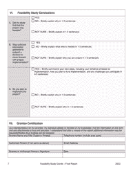 Final Report Form - Feasibility Study Grants - Water Conservation, Reuse and Storage Grant Program - Oregon, Page 7