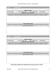 Semi-annual Progress Report Form - Water Project Grants and Loans (Water Supply Development Account) - Oregon, Page 4