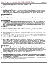 Form 164 Code Compliance Checklist - Calgreen Residential - City of Berkeley, California, Page 4