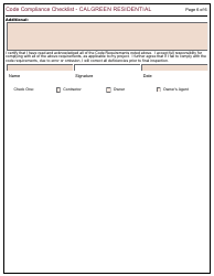 Form 164 Code Compliance Checklist - Calgreen Residential - City of Berkeley, California, Page 6
