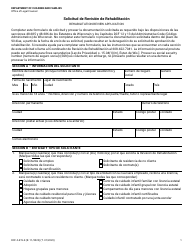 Formulario DCF-F-419-S Solicitud De Revision De Rehabilitacion - Wisconsin (Spanish), Page 2