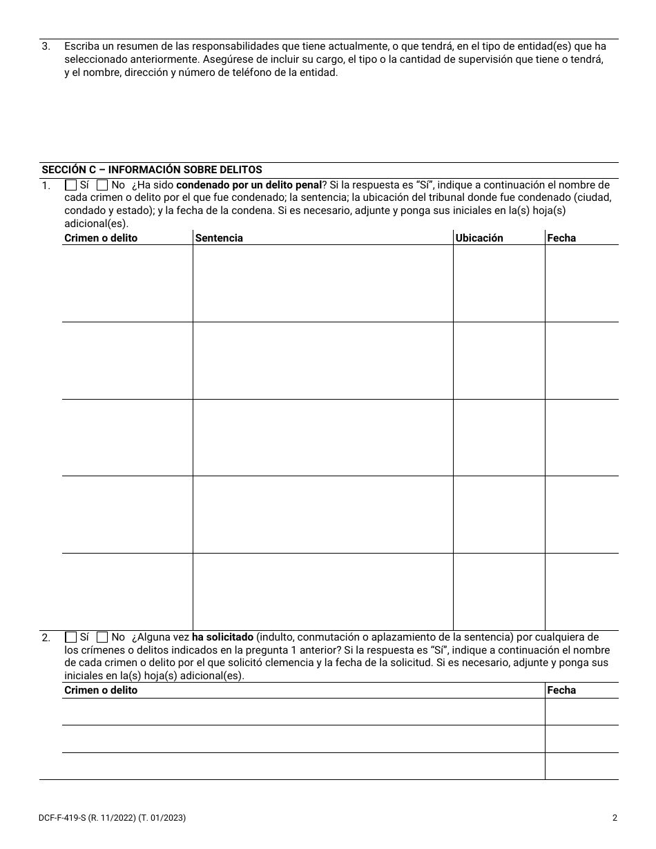 Formulario DCF-F-419-S Solicitud De Revision De Rehabilitacion - Wisconsin (Spanish), Page 3