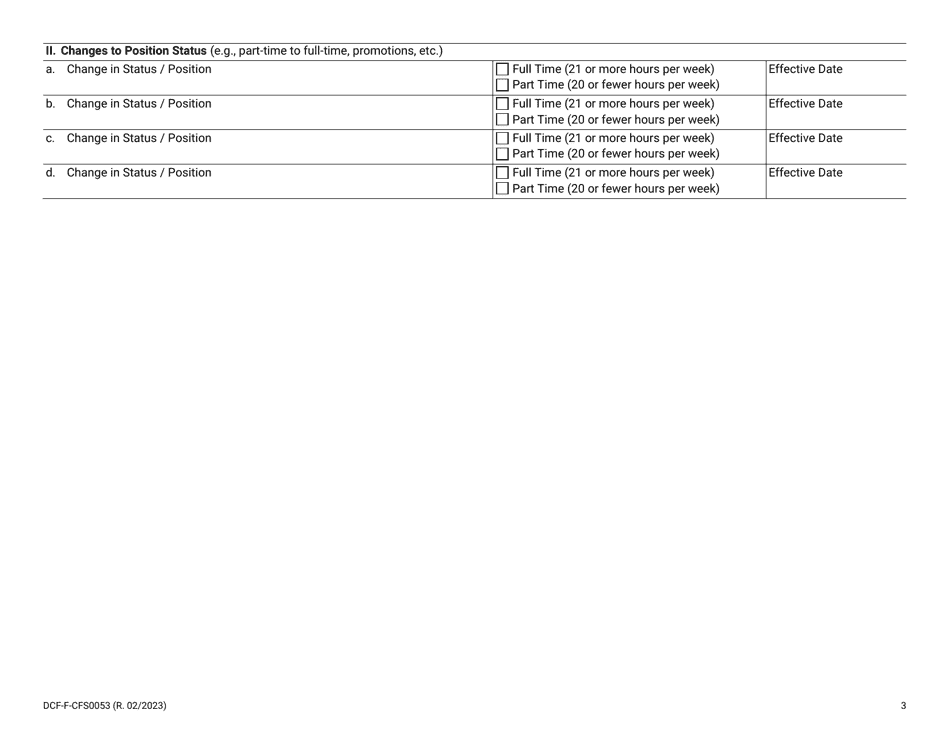 Form DCF-F-CFS0053 Staff Record - Child Care Centers - Wisconsin, Page 3
