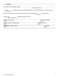Form DCF-F-CFS2344 Building Inspection Report - Licensed Child Care Centers - Wisconsin, Page 2
