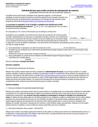 Document preview: Formulario DCF-F-DWSC11002-S Solicitud Del Tutor Para Recibir Servicios De Manutencion De Menores - Wisconsin (Spanish)