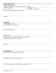 Form DCF-F-CFS0061 Intake for Child Under 2 Years - Child Care Centers - Wisconsin, Page 4