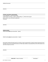 Form DCF-F-CFS0061 Intake for Child Under 2 Years - Child Care Centers - Wisconsin, Page 5