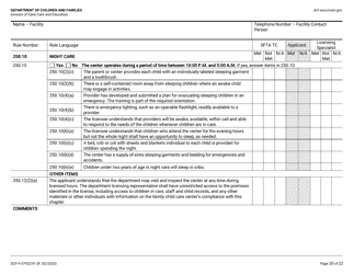 Form DCF-F-CFS2241 Initial Licensing Checklist - Family Child Care Centers - Wisconsin, Page 20