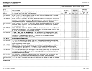 Form DCF-F-CFS2242 Initial Licensing Checklist - Group Child Care Centers - Wisconsin, Page 11