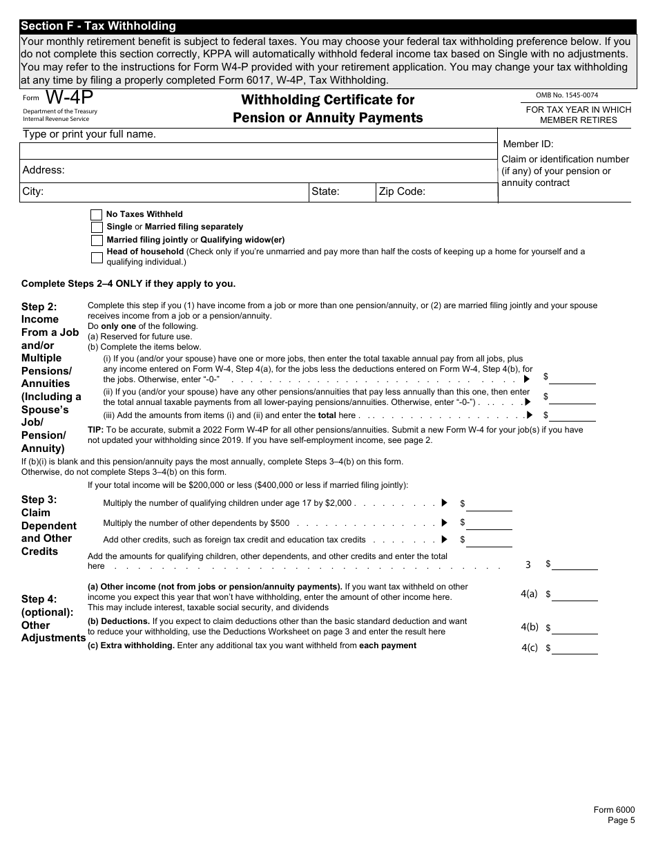 Form 6000 Notification of Retirement - Kentucky, Page 9