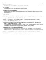 Instructions for Form F-00476 Cares Automated Systems Access Request - Wisconsin, Page 4