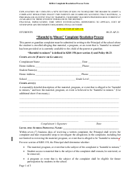 Ksba Complaint Resolution Process Form - Kentucky