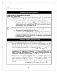 Application for a Virgin Islands Certificate of Limited Practice as a Legal Intern - Virgin Islands, Page 3