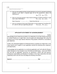 Application for a Virgin Islands Certificate of Limited Practice as a Legal Intern - Virgin Islands, Page 4