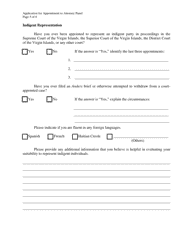 Application for Appointment to Attorney Panel - Virgin Islands, Page 5