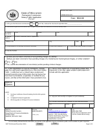 Form NOT103 Permanent Commission Notary Public Application - Wisconsin, Page 2