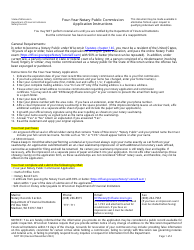 Form NOT100 Four-Year Notary Public Commission Application - Wisconsin