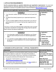 Form DCA BBS37A-520A Application for Subsequent Associate Clinical Social Worker (Asw) Registration - California, Page 3