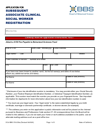 Form DCA BBS37A-520A Application for Subsequent Associate Clinical Social Worker (Asw) Registration - California, Page 7