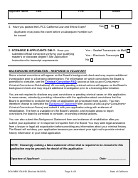 Form DCA BBS37A-656 Application for Subsequent Associate Professional Clinical Counselor (Apcc) Registration - California, Page 9