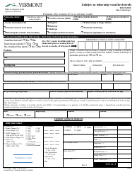 Form VL-021 Application for License/Permit - Vermont (Bosnian)