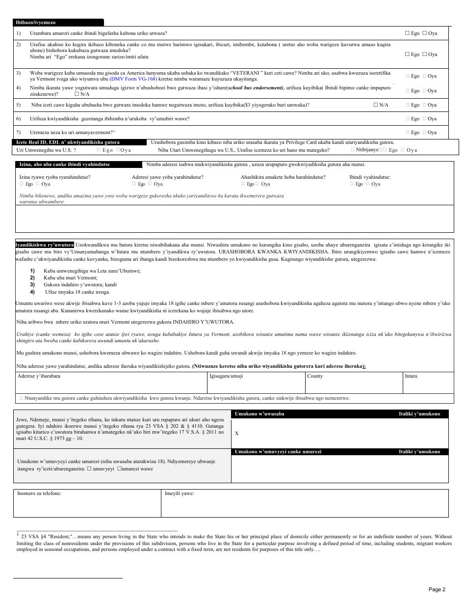 Form VL-021 - Fill Out, Sign Online and Download Printable PDF, Vermont ...