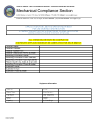 Application for Limited Operating Permit for Use During Construction - Nevada