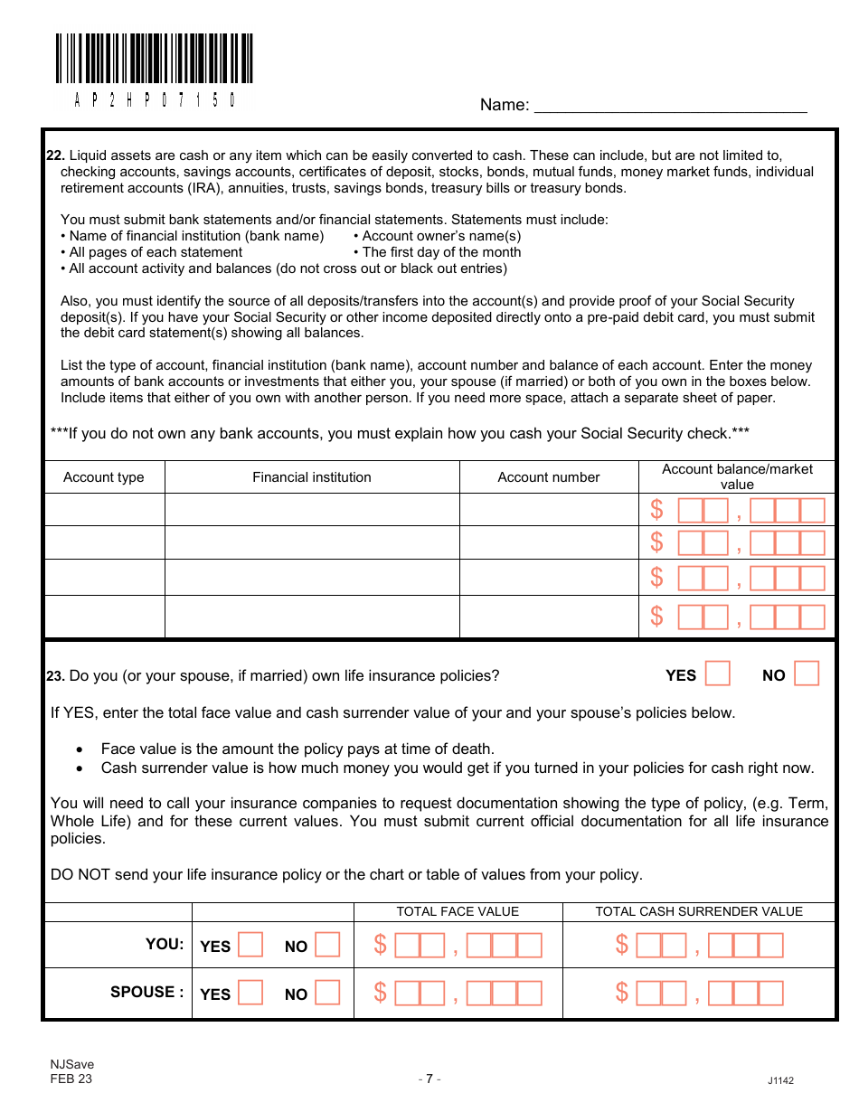 Form J1142 Njsave Application - New Jersey, Page 11