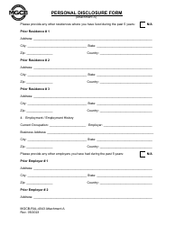Form MGCB-RAL-4043 Attachment A Personal Disclosure Form - Michigan, Page 2