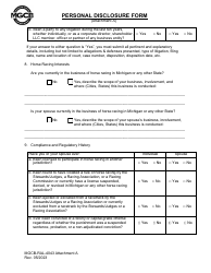 Form MGCB-RAL-4043 Attachment A Personal Disclosure Form - Michigan, Page 6