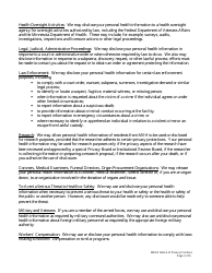 HIPAA Notice of Privacy Practices - Minnesota, Page 3