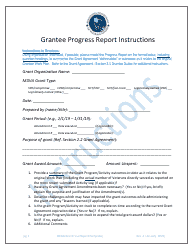 Document preview: Instructions for Grantee Progress Report - Minnesota