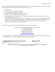 Homeless Veteran Registry Release of Information - Minnesota, Page 3