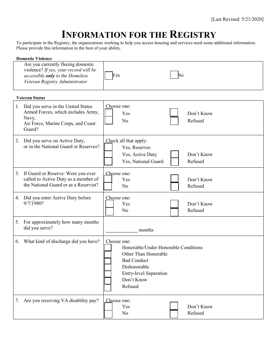 Homeless Veteran Registry Release of Information - Minnesota, Page 4