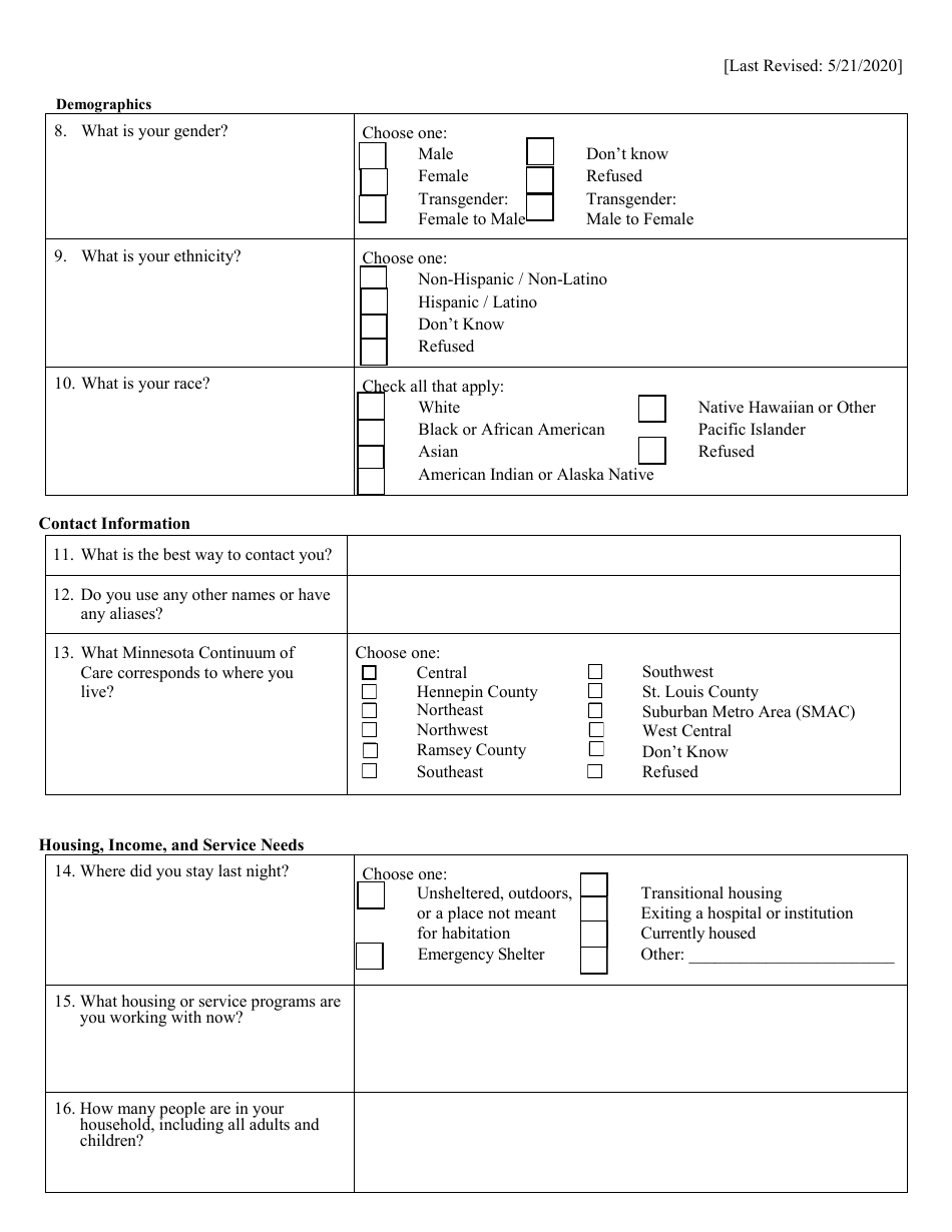 Homeless Veteran Registry Release of Information - Minnesota, Page 5