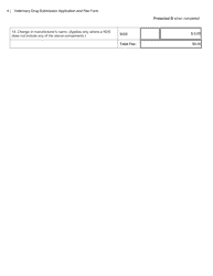 Veterinary Drug Submission Application and Fee Form - Canada, Page 4