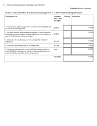 Veterinary Drug Submission Application and Fee Form - Canada, Page 7