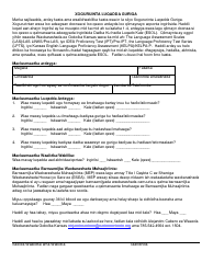 Document preview: Home Language Survey - Kansas (Somali)