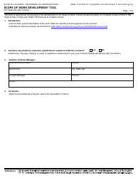 Document preview: Form DOT ADM-4040 Scope of Work Development Tool - California